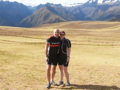 Nicola Prestage Cycling on the  tour with redspokes